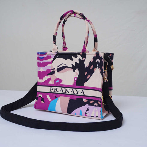 Personalised Girl Printed Sling Box Bag